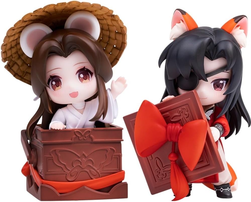 Tian Guan Ci Fu Xie Lian Hua Cheng Figure Set, Heaven Official's Blessing Fang Xin Rui Xian Q Version Figure Collectible Statue for Anime Fans