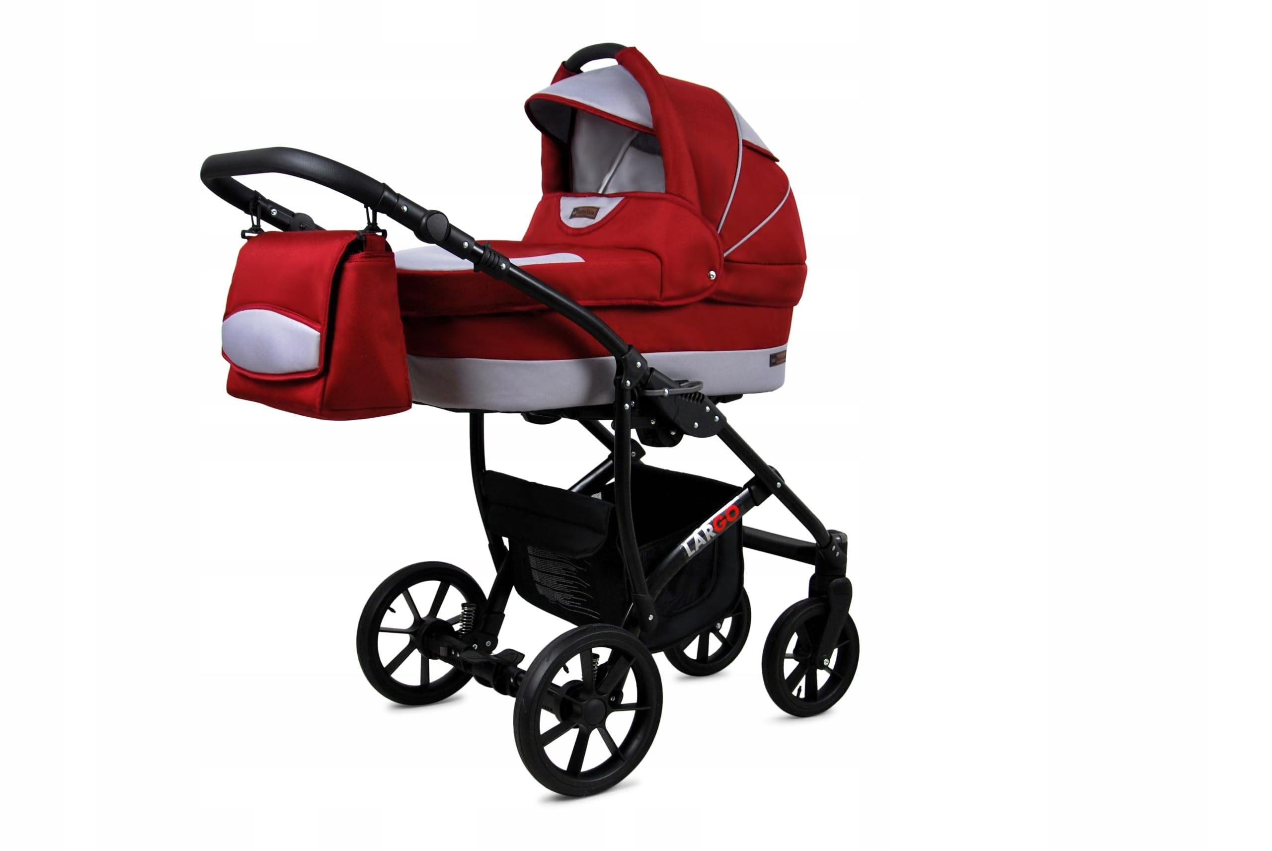 BabyLux® Carrito de Bebé Sistema de Viaje Set 3 en 1 - Largo - incl. Capazo, Silla de Paseo, Silla Coche - Cochecito - con Bolso cambiador, Cubierta para la lluvia, Mosquitera etc.