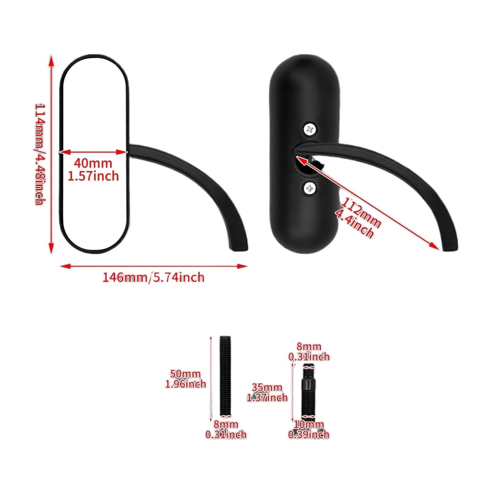 pour Touring pour Electra pour Glide pour Dyna pour Fatboy pour Softail pour Breakout pour Sportster XL Rétroviseur Moto Rétroviseur Latéral Carré Rétroviseurs Moto Rétroviseur Moto Latéraux(2)