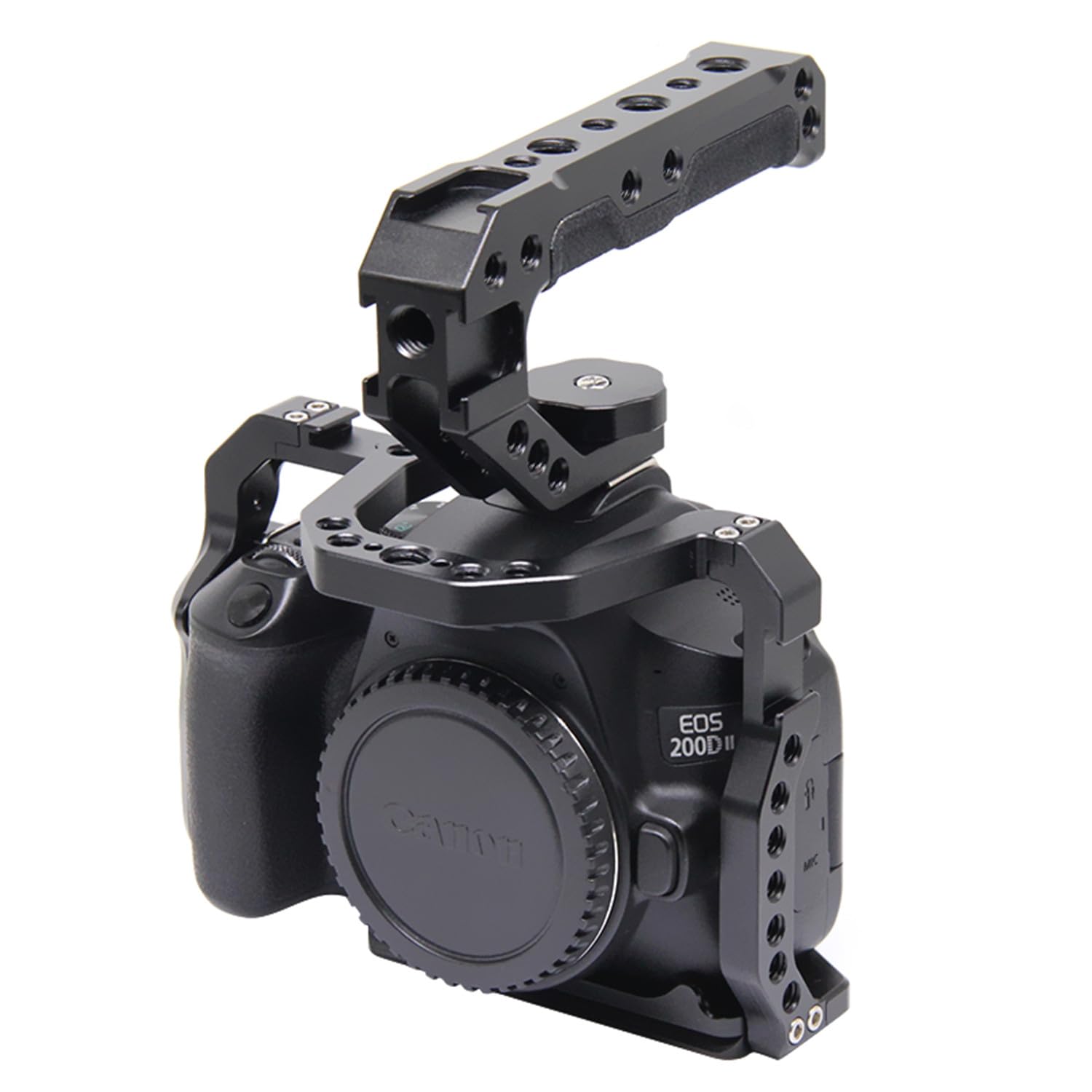 Poignée supérieure légère avec broches de localisation de 0,95 cm pour cage d'appareil photo avec interface ARRI, poignée supérieure de caméra avec 3 interface griffe pour monter lumière