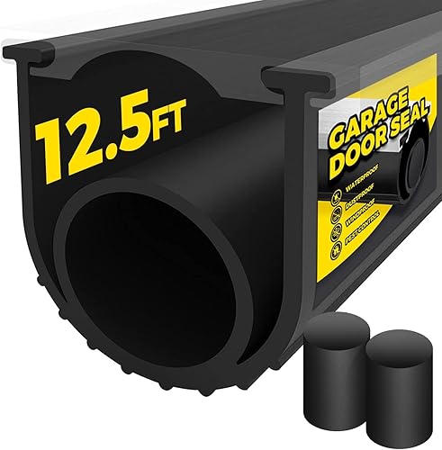 Miniatura 10 de Holikme Sellos para puerta de garaje, goma EPDM flexible y duradera, kit de burlete de repuesto para puerta de garaje, extremo en T de 516 pulgadas,