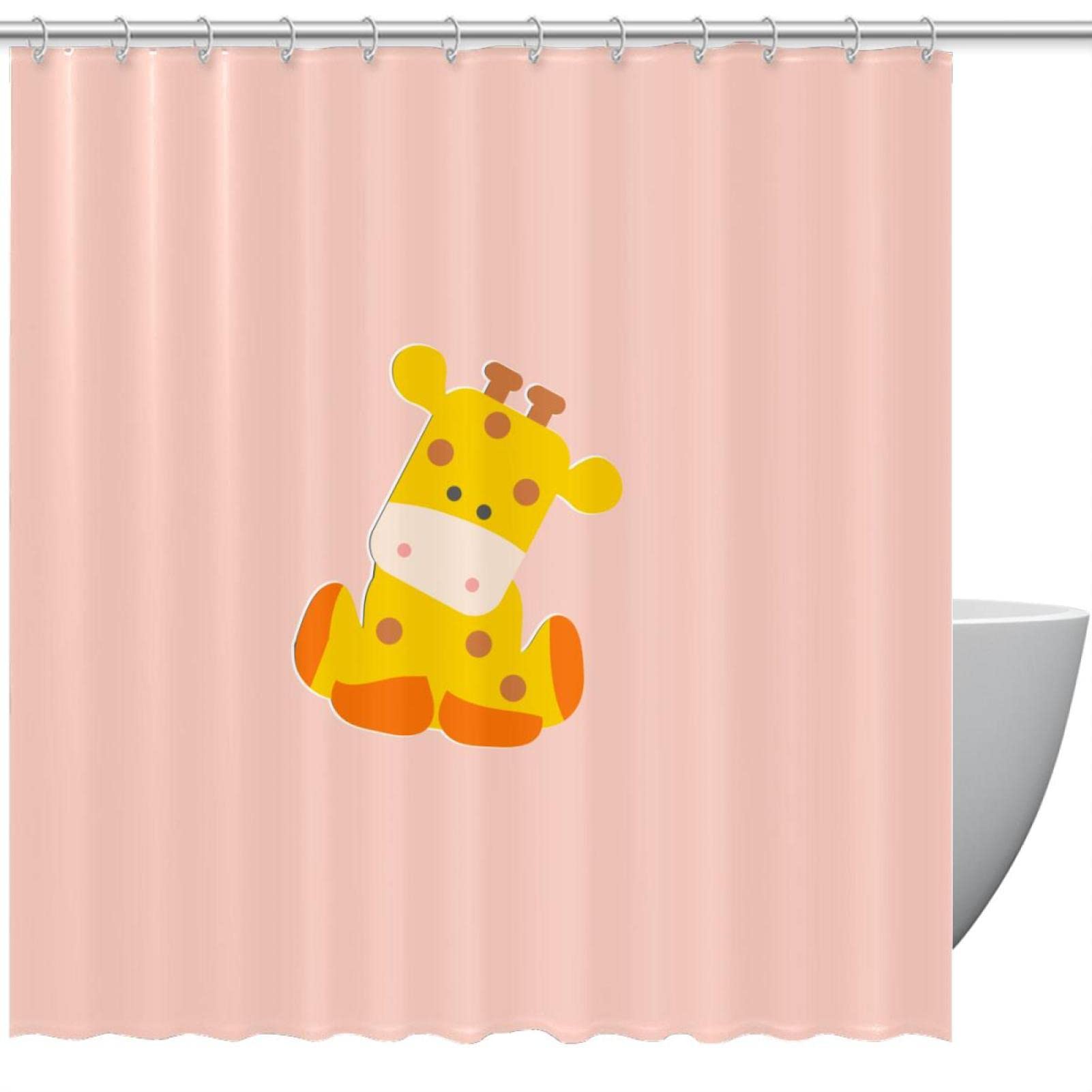 Rideau de douche girafe pour égayer la routine bain des enfants