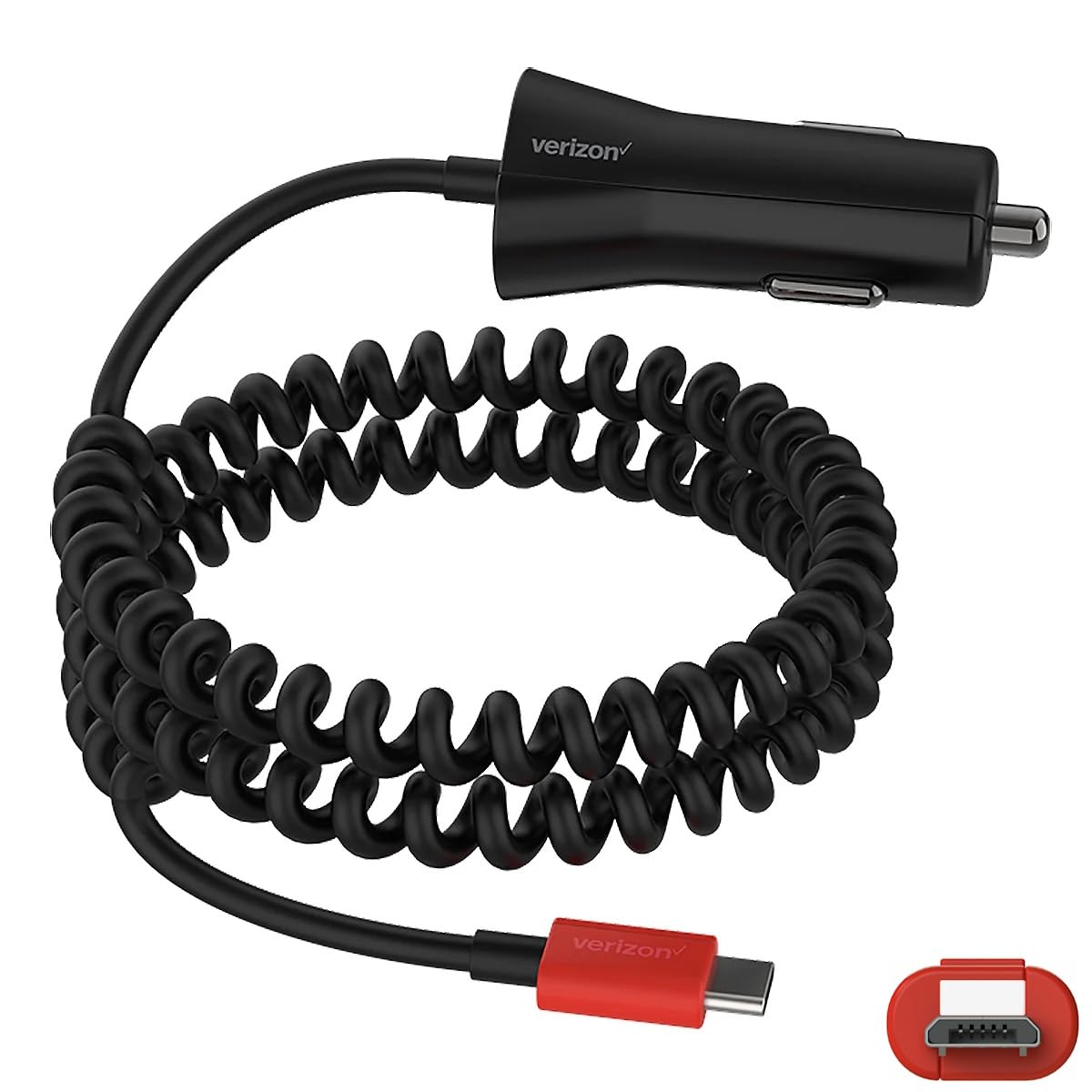 Verizon Cargador de coche de carga rápida micro USB