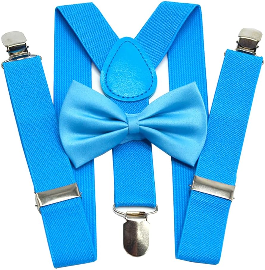 DRHOM Kids Toddler Suspenders and Bowtie Set Baby Gifts Birthday Photography
