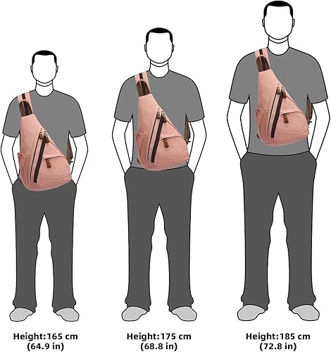 Miniatura 6 de Mochila de lona para ciclismo, senderismo, viajes, mochila cruzada, para hombro, informal, unisex