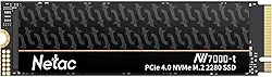 Netac SSD 2TB PCIe Gen4x4 M.2 até 7.300 MB/s NVMe SSD interno com dissipador de calor de alumínio grafeno armazenamento de alto desempenho para PCs desktop e laptop, funciona com PS5, NV7000-t