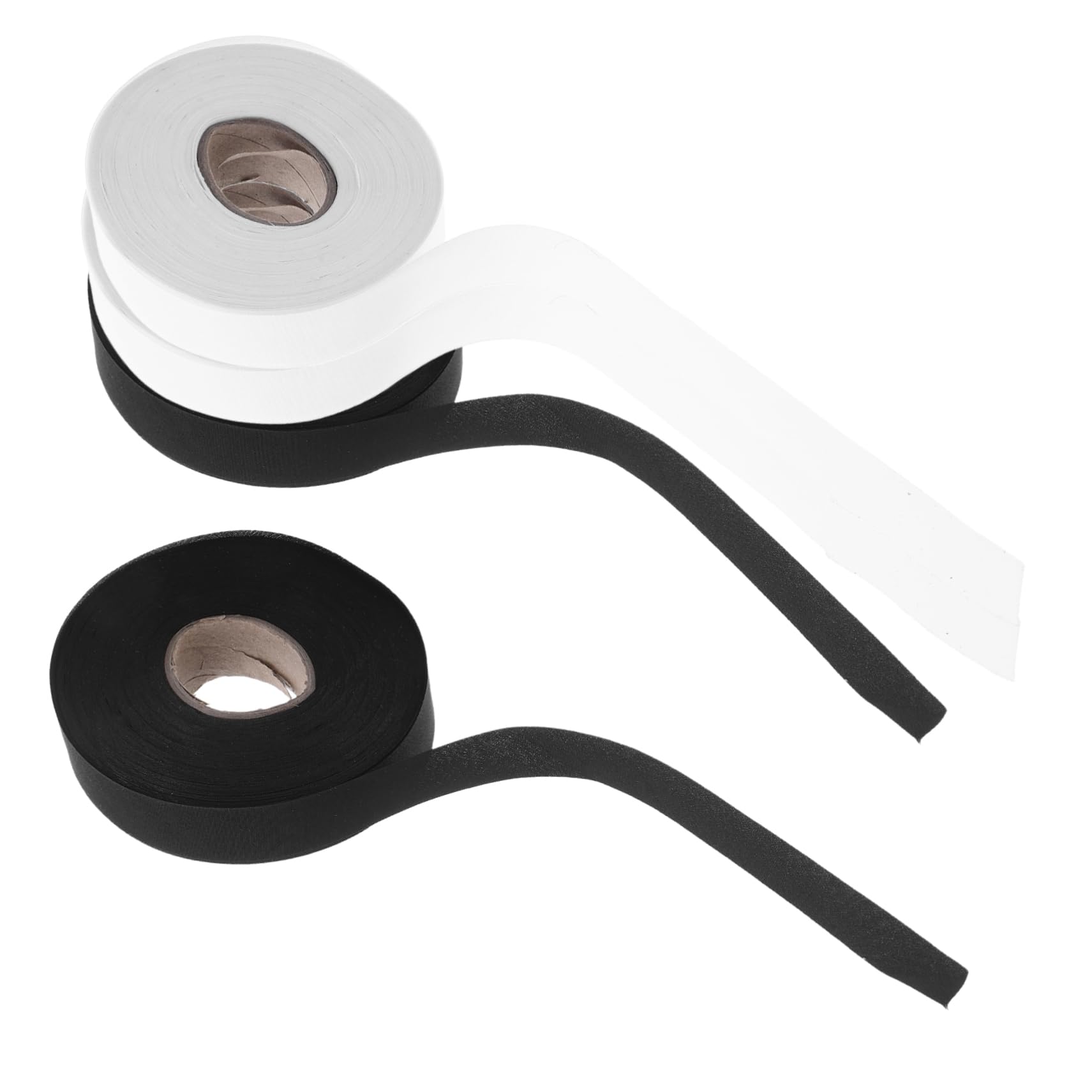 HOMSFOU Köperband Saumband für Gardinenkanten 4 Rollen 45m X 3cm Polyester Einfache Montage mit Elegantem Twill Design für Vorhänge in Haus und Büro