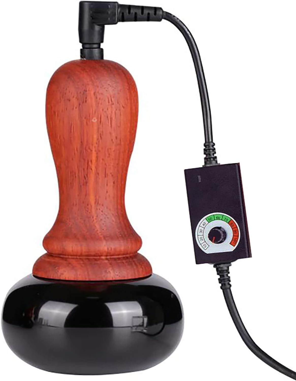 DKULMN Masajeador Eléctrico de Piedras Calientes, Masajeador Térmico Gua Sha, Piedras de Masaje Calientes Piedras de Masaje con Kit Calentador para Masaje
