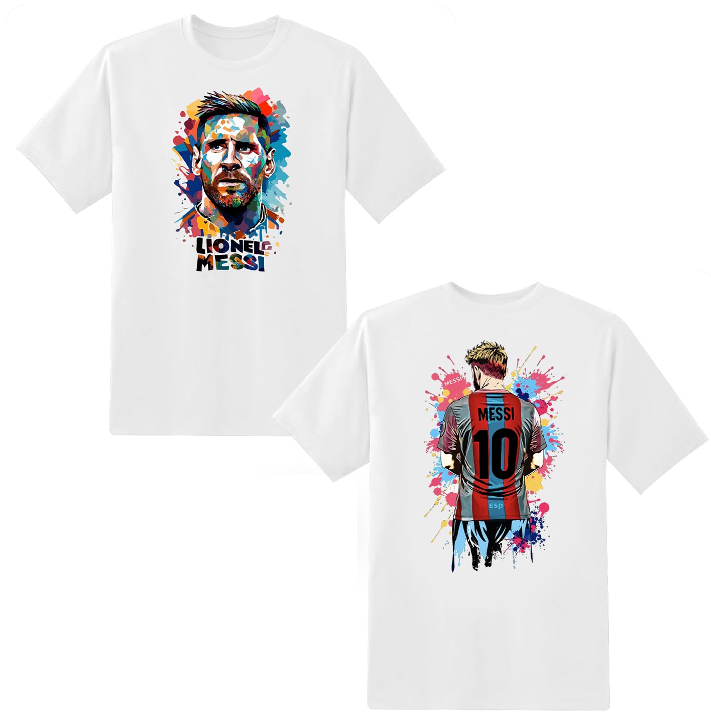 Kids Messi T-Shirt Messi Lovers Tees Goat Football Tshirt #10 Jersey Argentina (UK, Age, 7 Years, 8 Years, Regular, White)