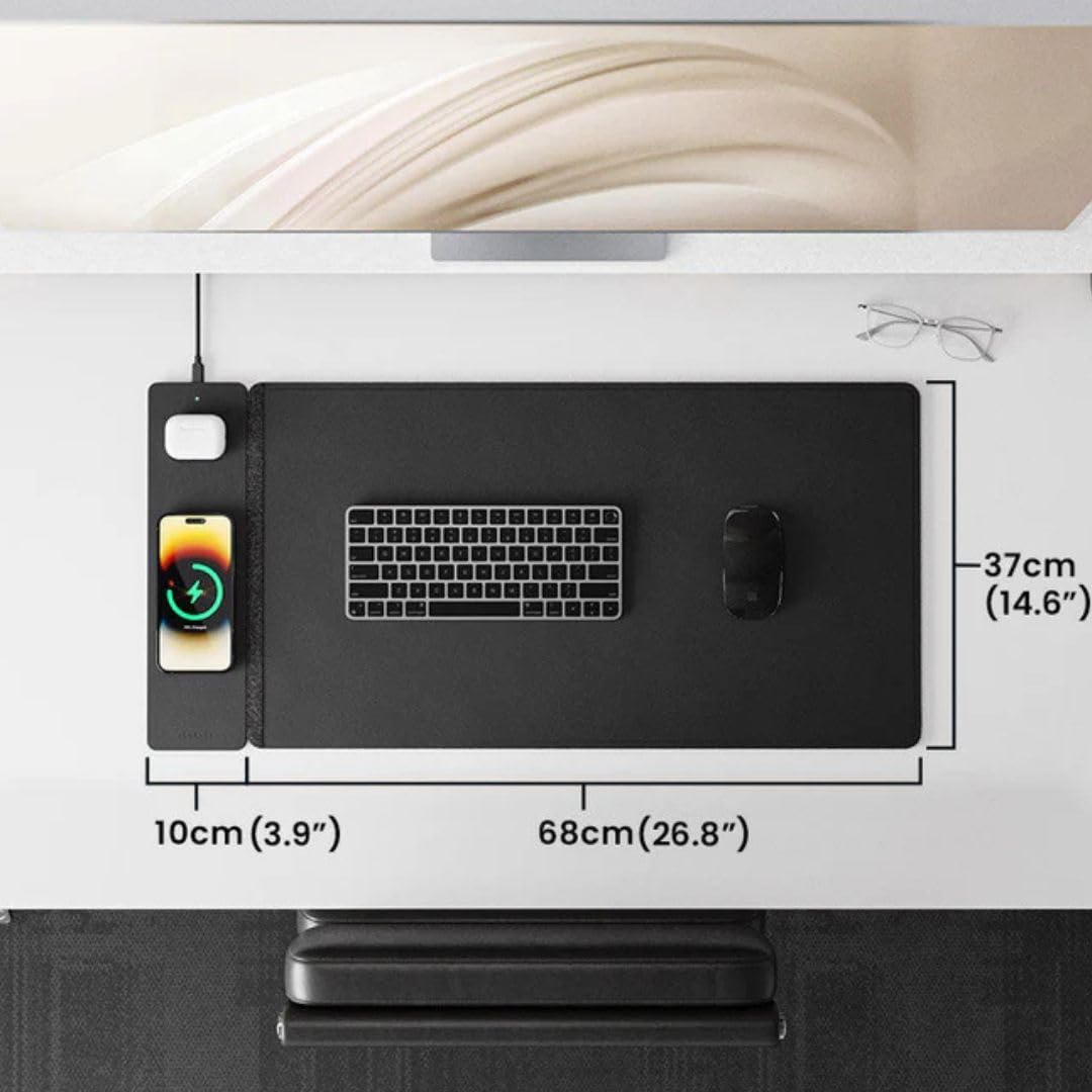 Premium Ladepad Schreibtischunterlage magnetisch laden büroausstattung büro zubehör gaming ladegerät telefon kabellos ladegerät airpod wireless charger papier storage