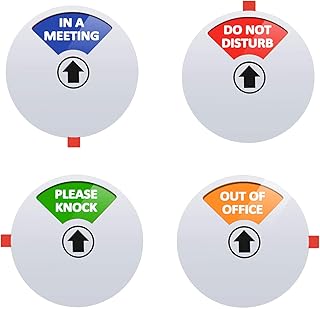 Hinweisschild mit Aufschrift "Do Not Disturb / Please Knock / Out of Office / in a Meeting", kratzfest, magnetisch, für Pr...