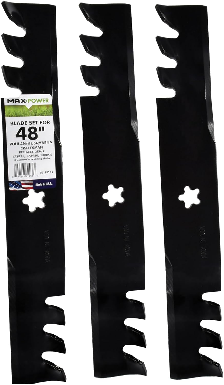 Maxpower 561735XB 3 Blade Commercial Mulching Set for 48