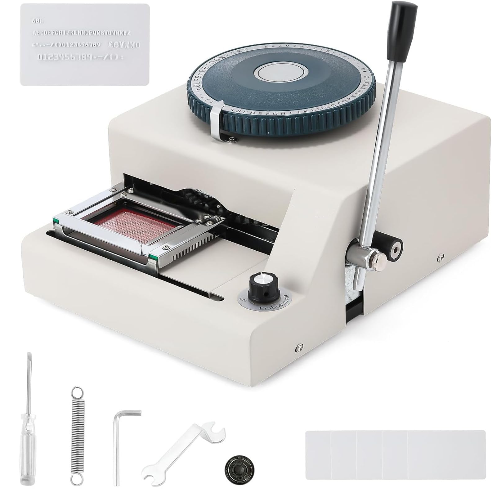 NzEupno Embossing Machine 72 Characters, Metal Stainless Steel Stamping Code Dog tag Coder Manual Stamping Machine, Printing Embossed