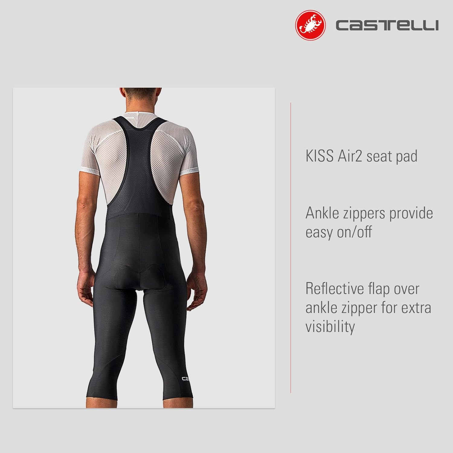 CASTELLI Men's Entrata Thermal Bibknicker for Road and Gravel Biking I Cycling - Image 3