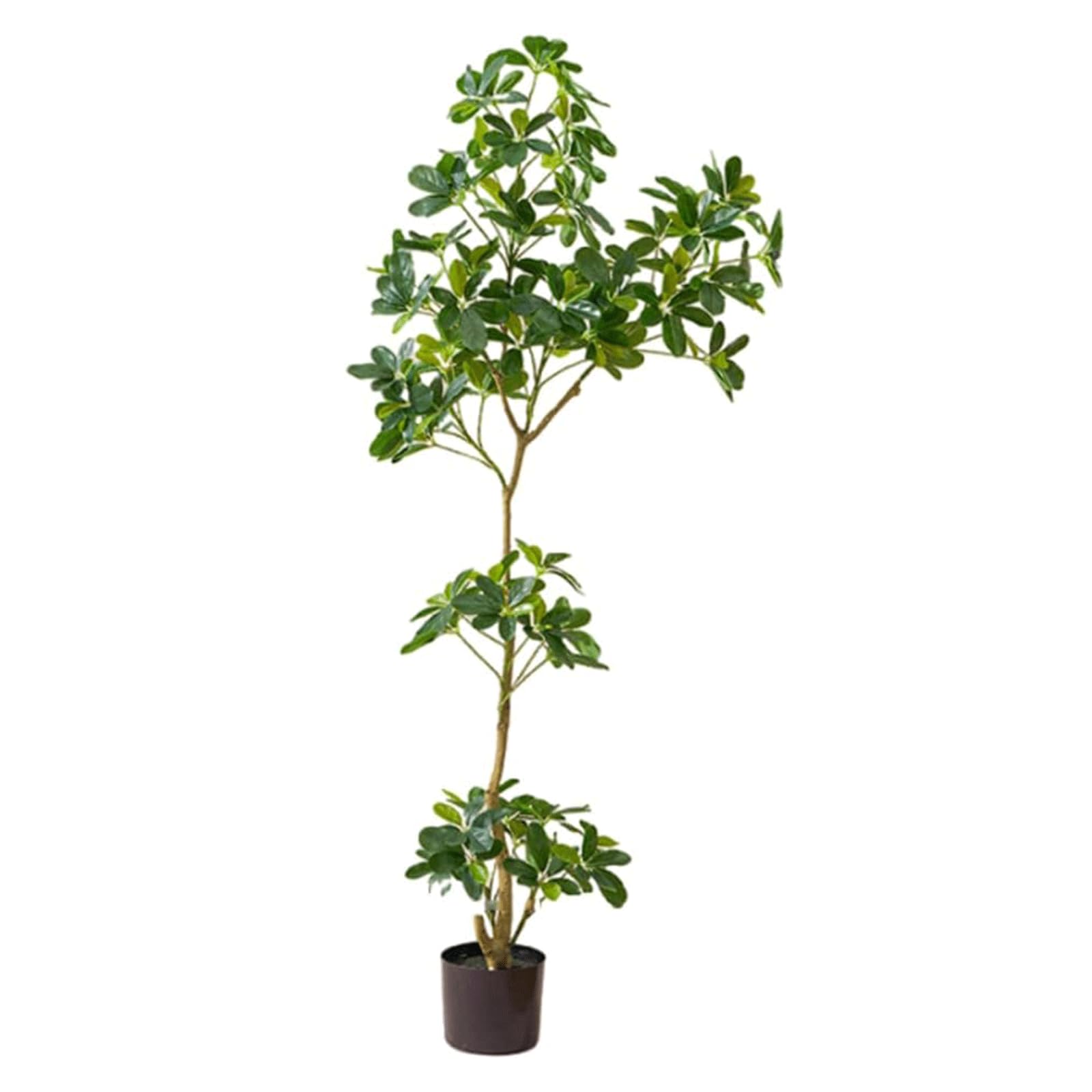 GLJTUO fake tree Artificial Trees 140cm/4.5ft Tall Fake Tree Fake Greenery Plant Lifelike For Home Living Room Simulation Tree In Pots Realistic Design