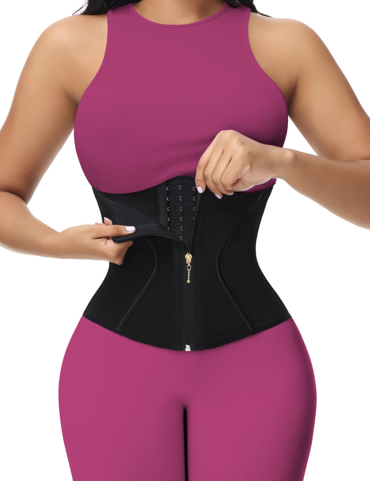 Short Torso Waist Trainer for Women Corset Waist Cincher Shapewear Tummy Control Workout Hourglass Body Shaper