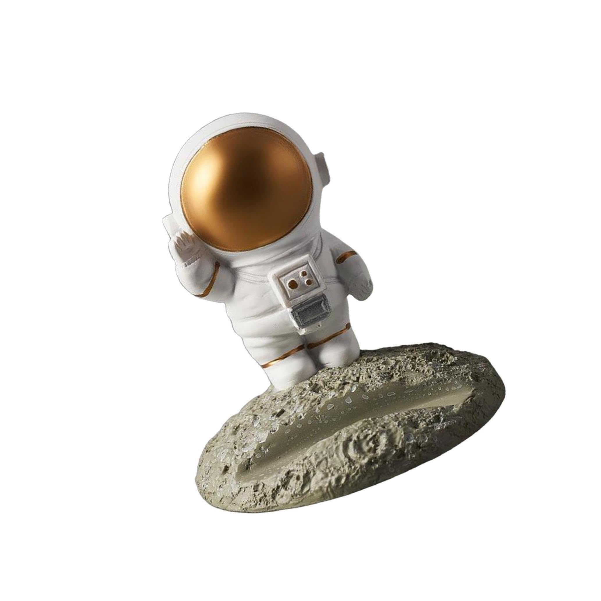 ALCXAZS Elegant Resin Spaceman Statue Ornament for Home and Office Decoration Astronaut Décor, Model 7