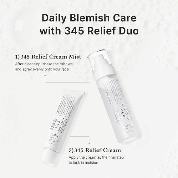 Dr.Althea 345 Relief Cream & Mist Duo, Korean Vegan Skin Care Set