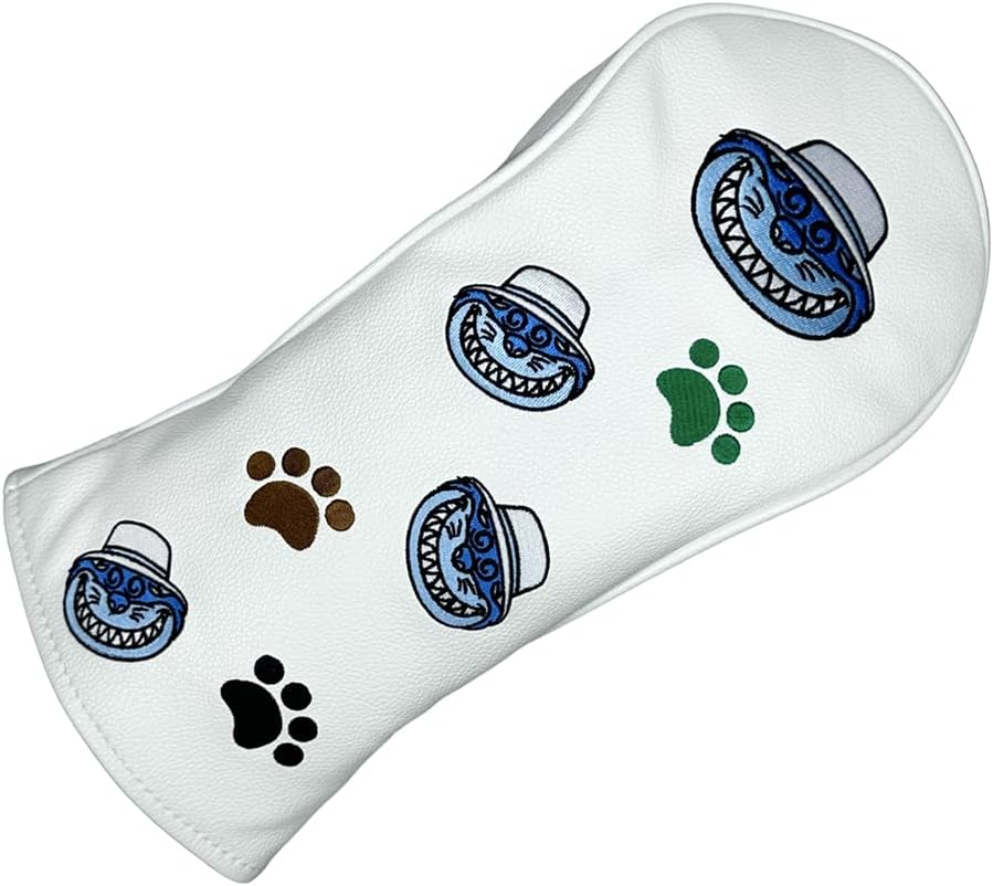 Garfield-Themed White Color Golf Wood Club Head Covers Set Protective Sleeve