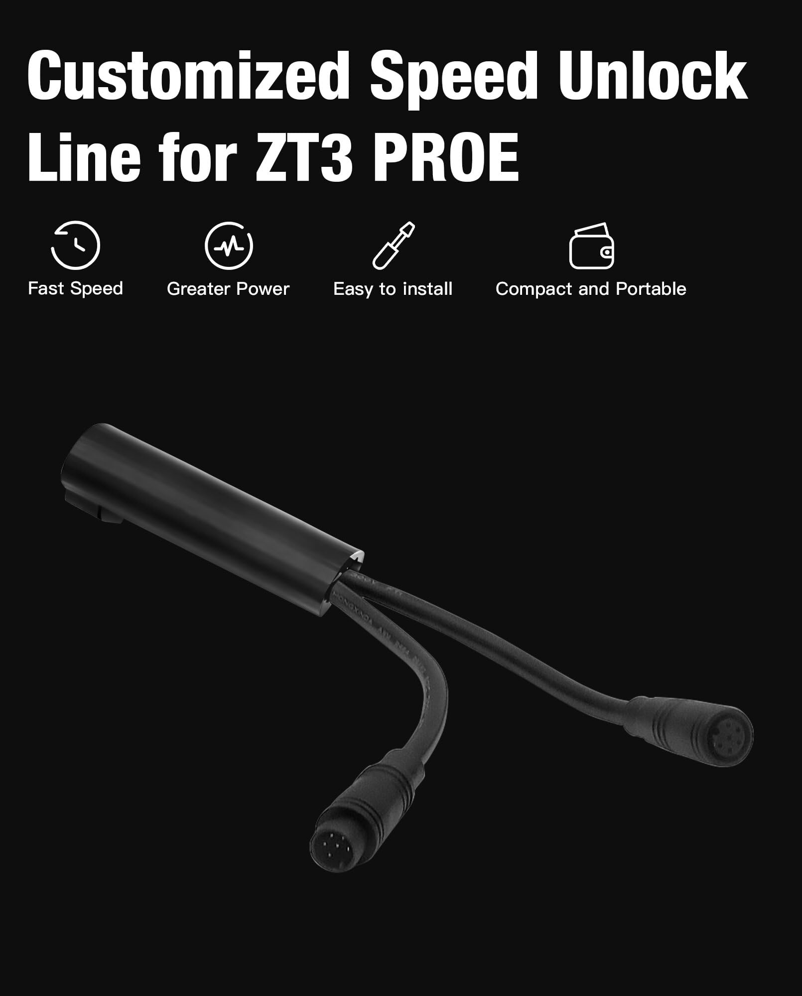 Câble de libération de Vitesse maximale de 35 km/h Personnalisé Compatible avec Segway Ninebot ZT3 PROE, Accessoires pour la Ligne de Vitesse de 35 km/h Conception Durable