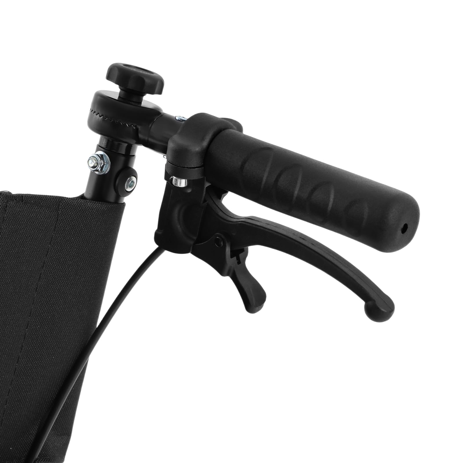Sedia a rotelle, pieghevole, leggera, fino a 100 kg, pieghevole, pieghevole, con manico telescopico, freni