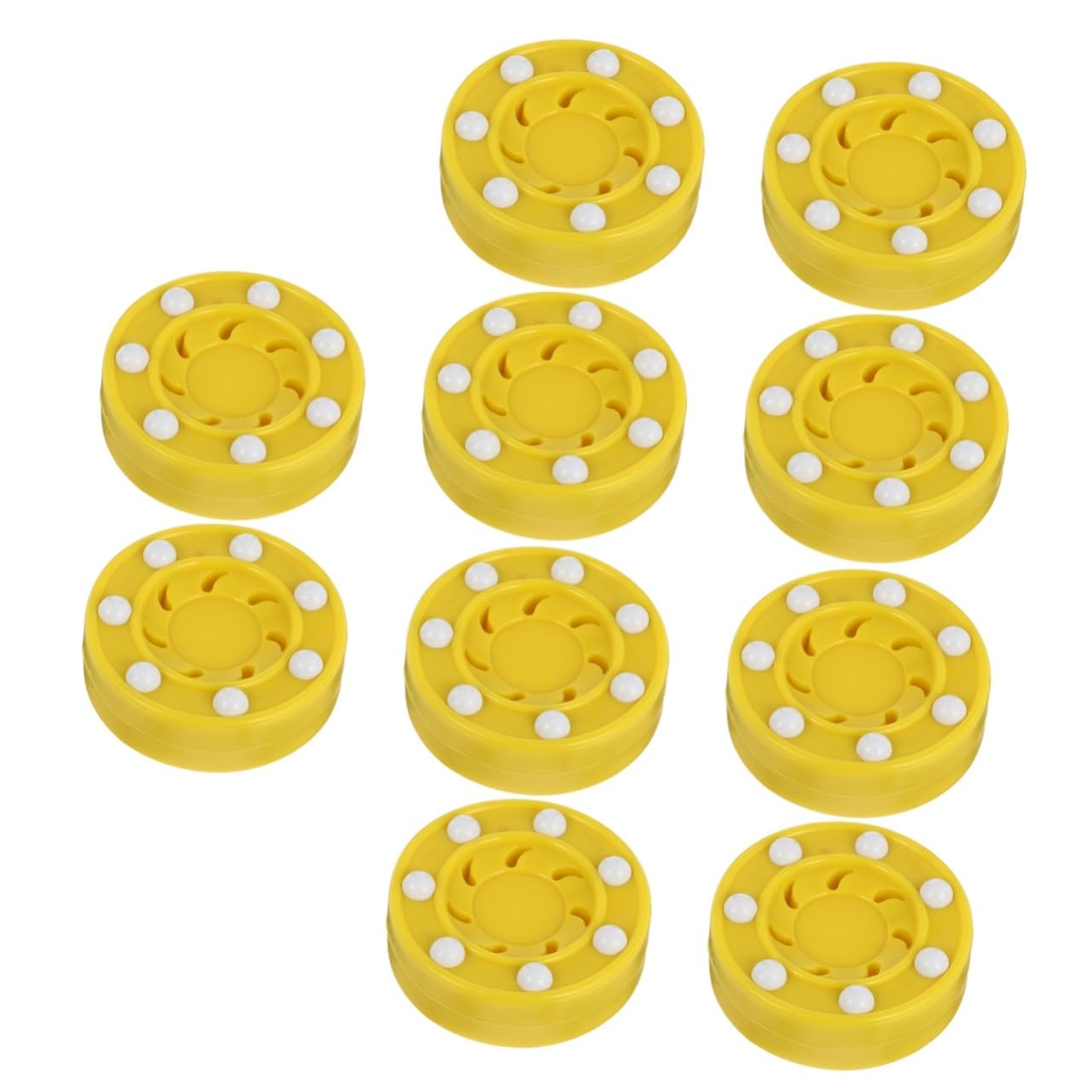 UPKOCH Roller Rondelles De Hockey Patinage Le Hockey Concours Outils D'entraînement Hockey sur Glace Petites Rondelles De Glace PP Yellow