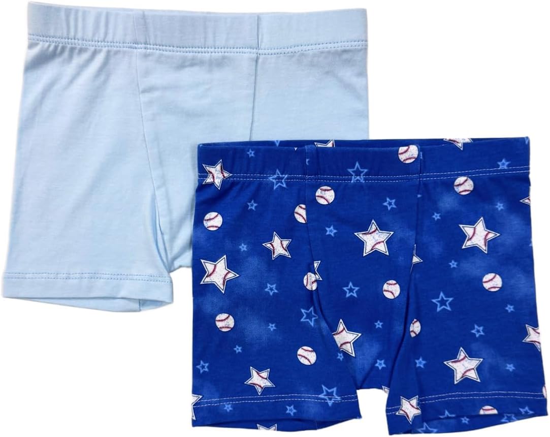 Esme Boys 2pcs Boxer Briefs Underwear (Little Boys: XS, S, M & Big Boys: L, XL, XXL, 3XL)