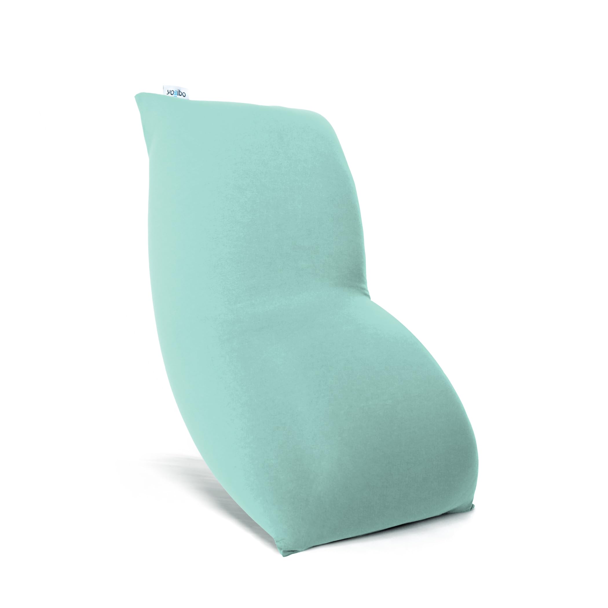 Yogibo Short Bean Bag Lounger Chair for Adults, Kids and Teens with Filling, Soft, Plush, Comfy, Sensory Lounge Beanbag Loveseat, Washable Cover, Mint