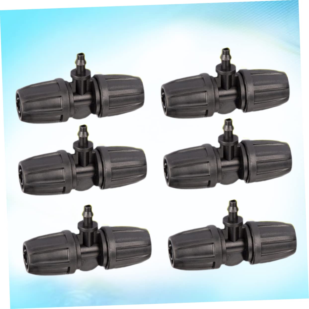 Abaodam Raccord Tuyau D'arrosage 16mm, Adaptateur de Tube en Plastique Noir, Lot de 50 pour Micro-Tube D'irrigation, Jardin et Horticulture