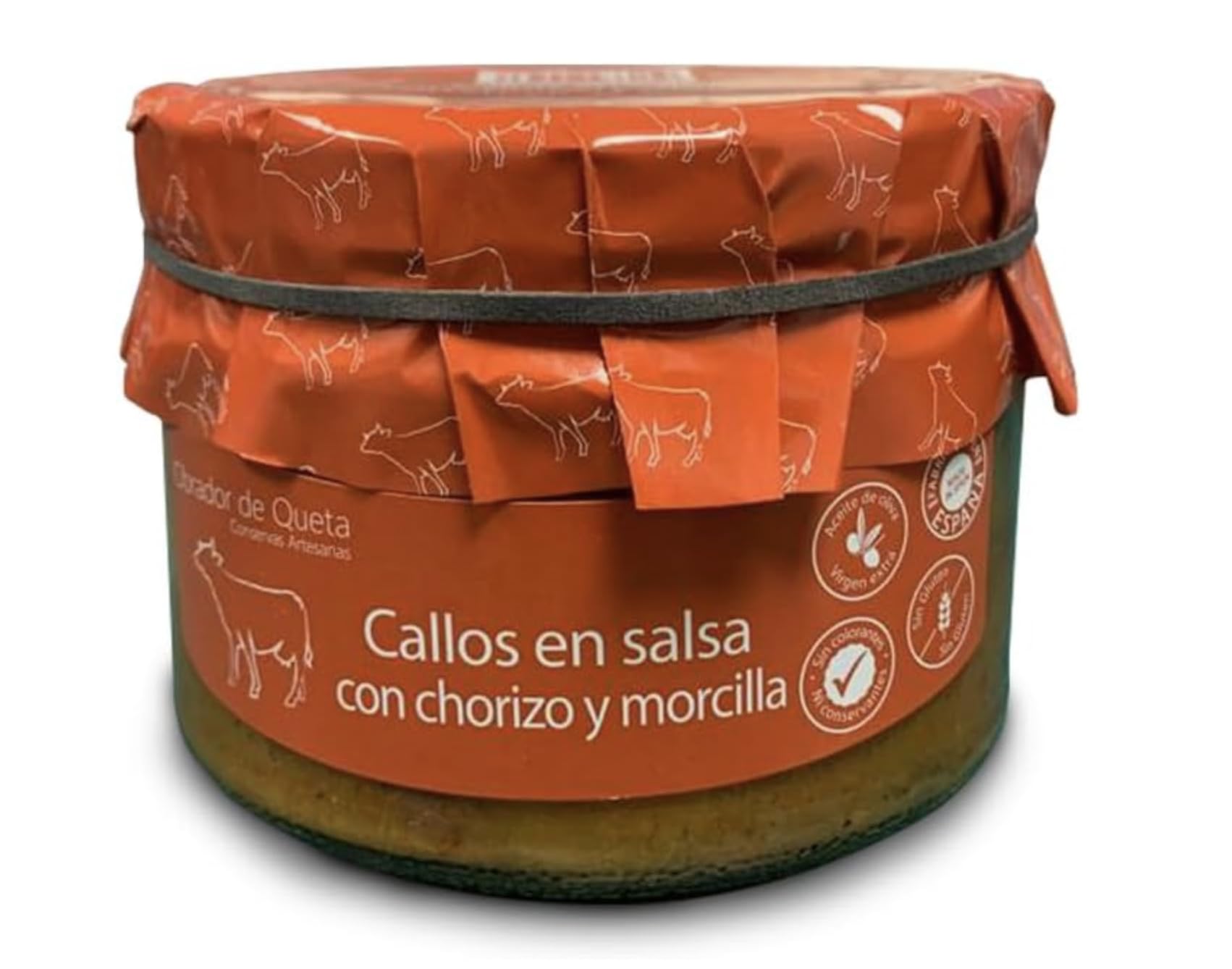 Pack Gourmet 5. Rabo de Toro estofado 640gr + Carrilleras cerdo al vino blanco 440gr + Caracoles en salsa 550gr + Manitas de cerdo salsa boletus 610gr + Callos en salsa jamón, chorizo, morcilla 560gr.