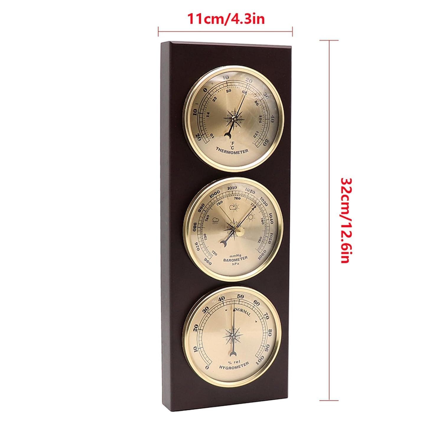 Haus Wetterstation Analog Barometer Thermometer Hygromete j