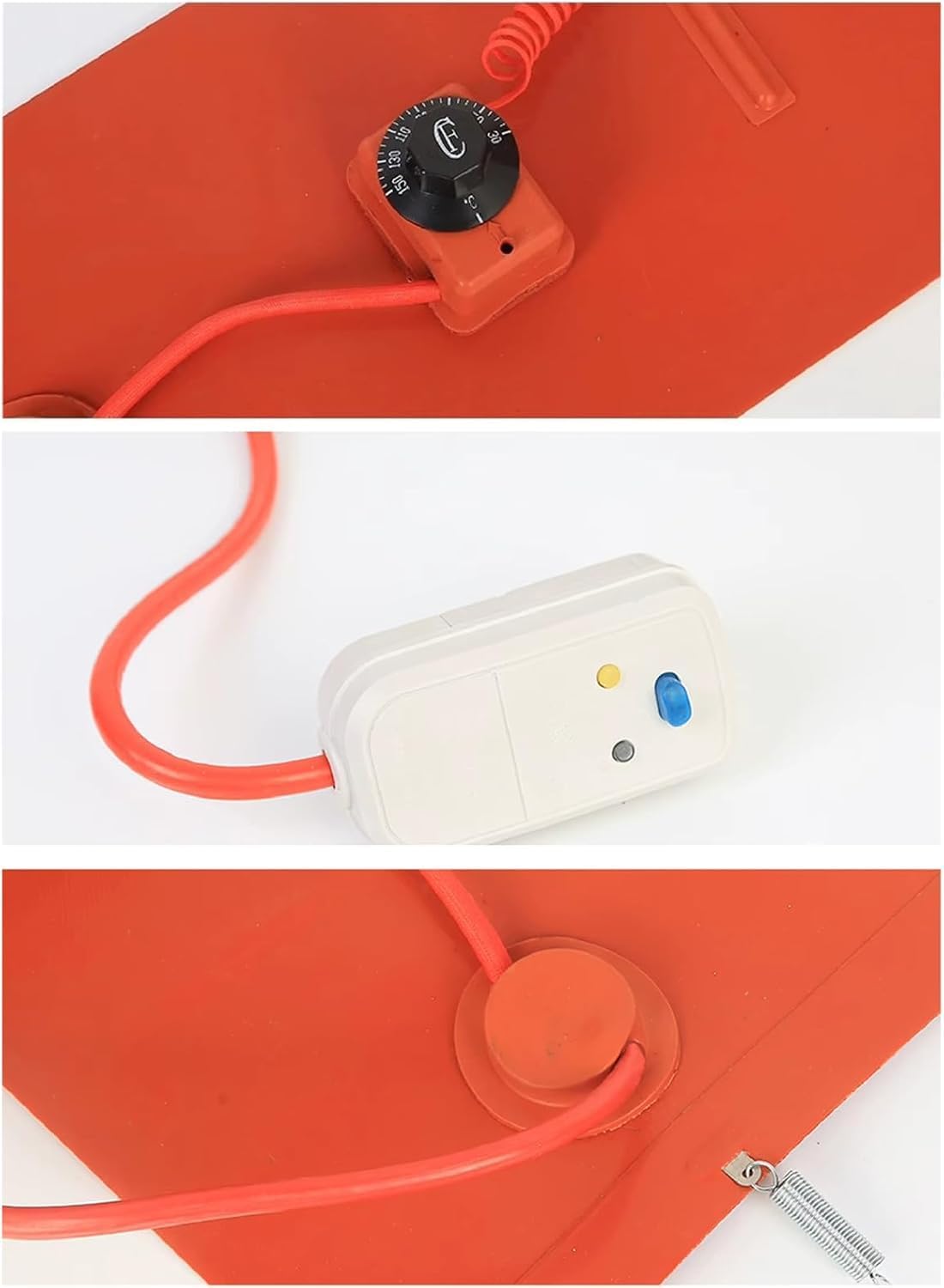 Metal Drum Heater, Silicone Gas Bottle Heater Heating Band Pad for LPG Tank Cylinder Drum Outdoor,with Knob Temperature Controller,1250x120mm 450W