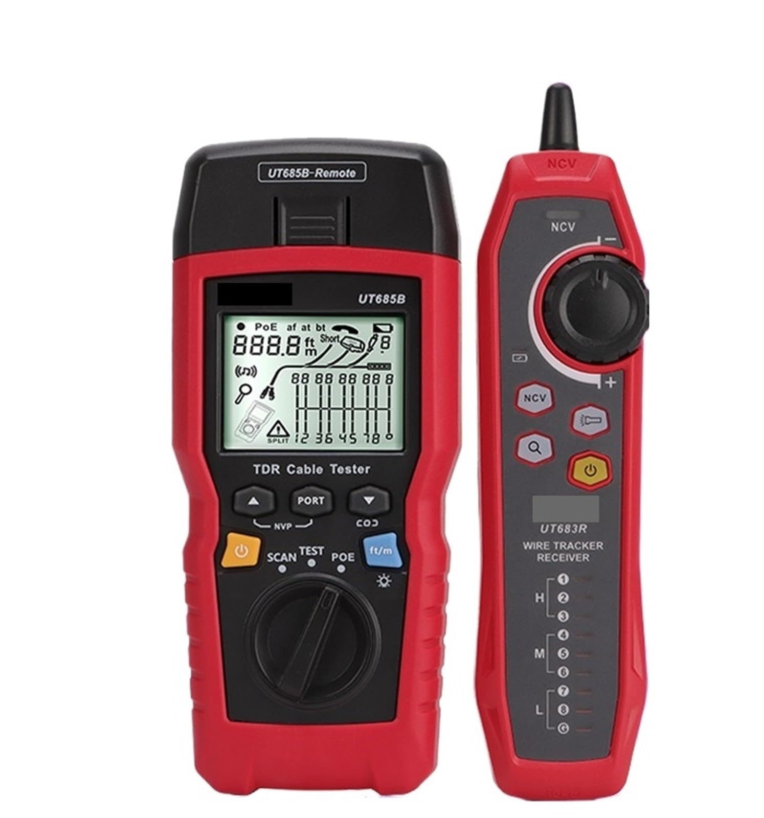Cable Tracker, TDR Cable Tester POE Coaxial Network Line Finder Twisted Pair Locator Length Sequence Detector Wire Tracker