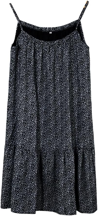 yoeasy Women Loose Floral Printed Sleeveless Spaghetti Straps Mini Sundress Boho Beach Swing Mini Dresses - Image 2