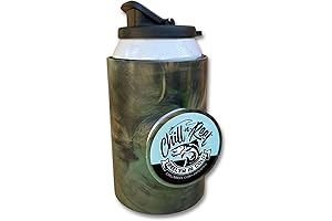 Chill-N-Reel Fishing Can Cooler: The Ultimate Fishing Gift (Camo, with Spill Guard)