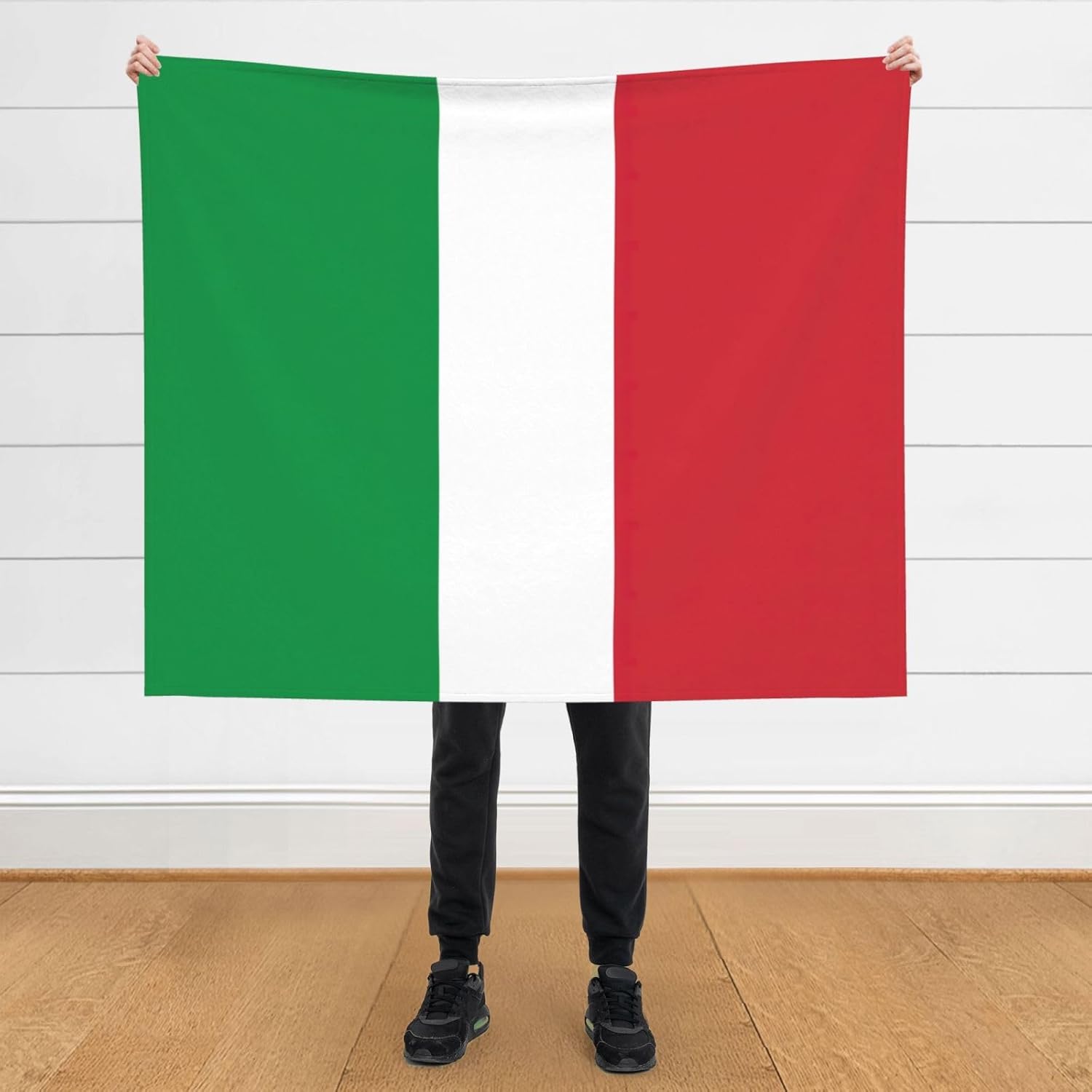 Italian Flag Print Cozy Soft Blankets Warm 50x60 in Lightweight Blanket for Camping Travel
