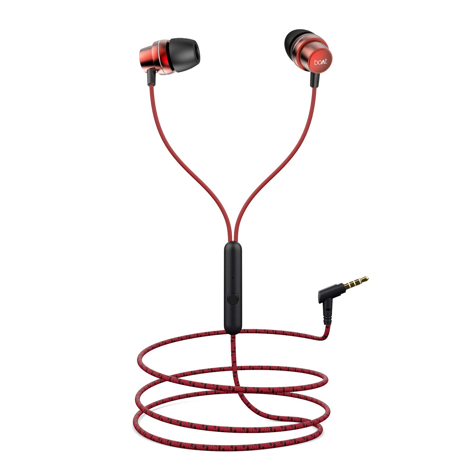 boAt Bassheads 182 Wired in Ear Earphones with Mic (Red) Amazon.in
