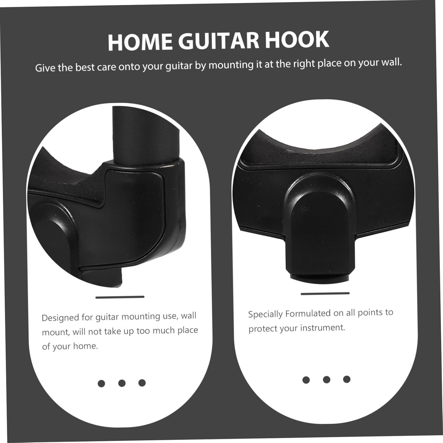 HANABASS 6pcs Key Hooks for Wall Guitar Hangers Wall Mount Guitar Hooks Hangers Mount Rack