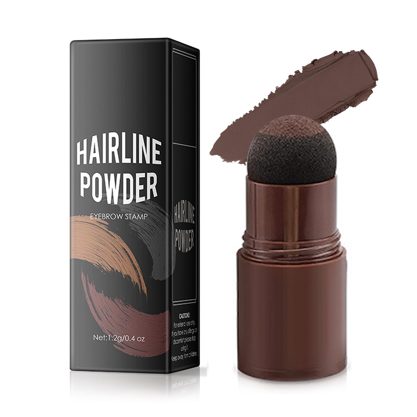 Polvere per Attaccatura dei Capelli, Copertura dell'attaccatura dei Capelli - Impermeabile/Resistente Sudore, Ombretto Correttore per Coprire Radice Capelli Riempire Capelli Diradati (Dark Brown)