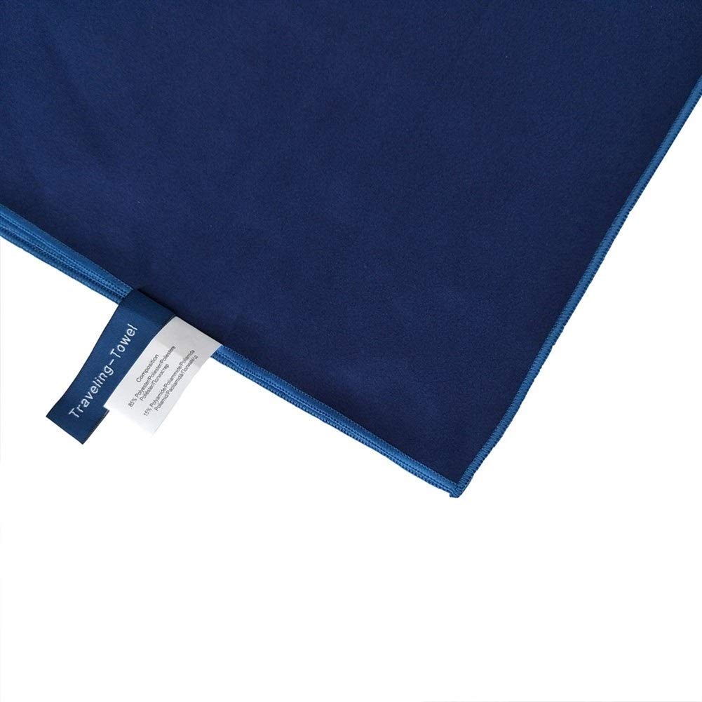 Asciugamano da Palestra 75x135cm Bagno Sportivo Spiaggia Tessuti in Microfibra Coperta Escursionismo Campeggio Nuoto Viaggio Fluffy (Color : Navy Blue, Size : 80x160cm)