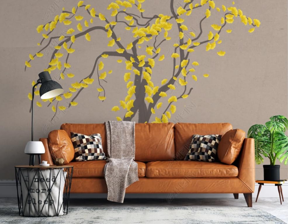 Poster Géant Mural Ginkgo En Intissé | Décoration Murale Haut De Gamme 450x315