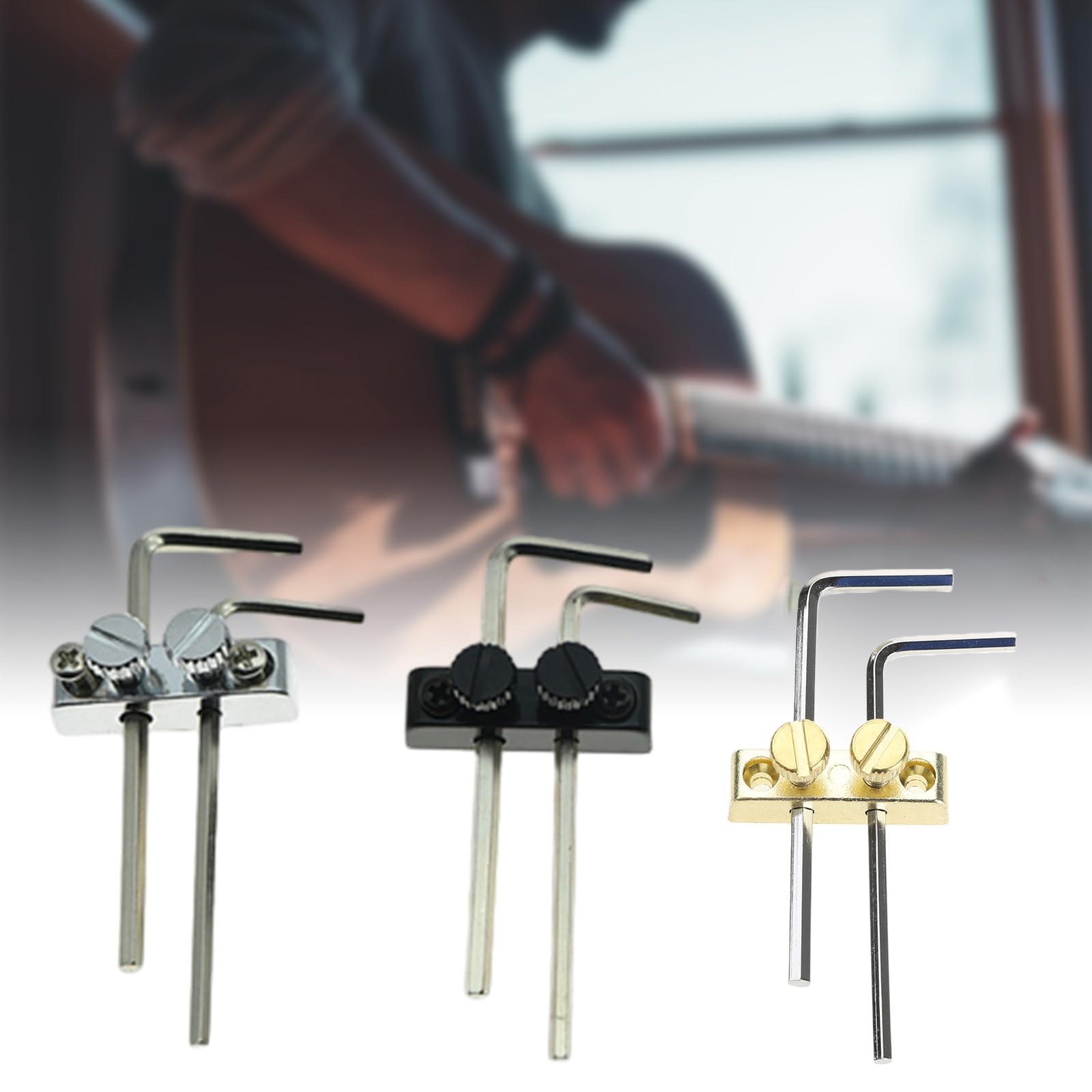 Guitar Bass Key Wrench Holder Replacement Headstock Wrench Holder Guitar Headstock Mounted Key Hexagonal Wrench