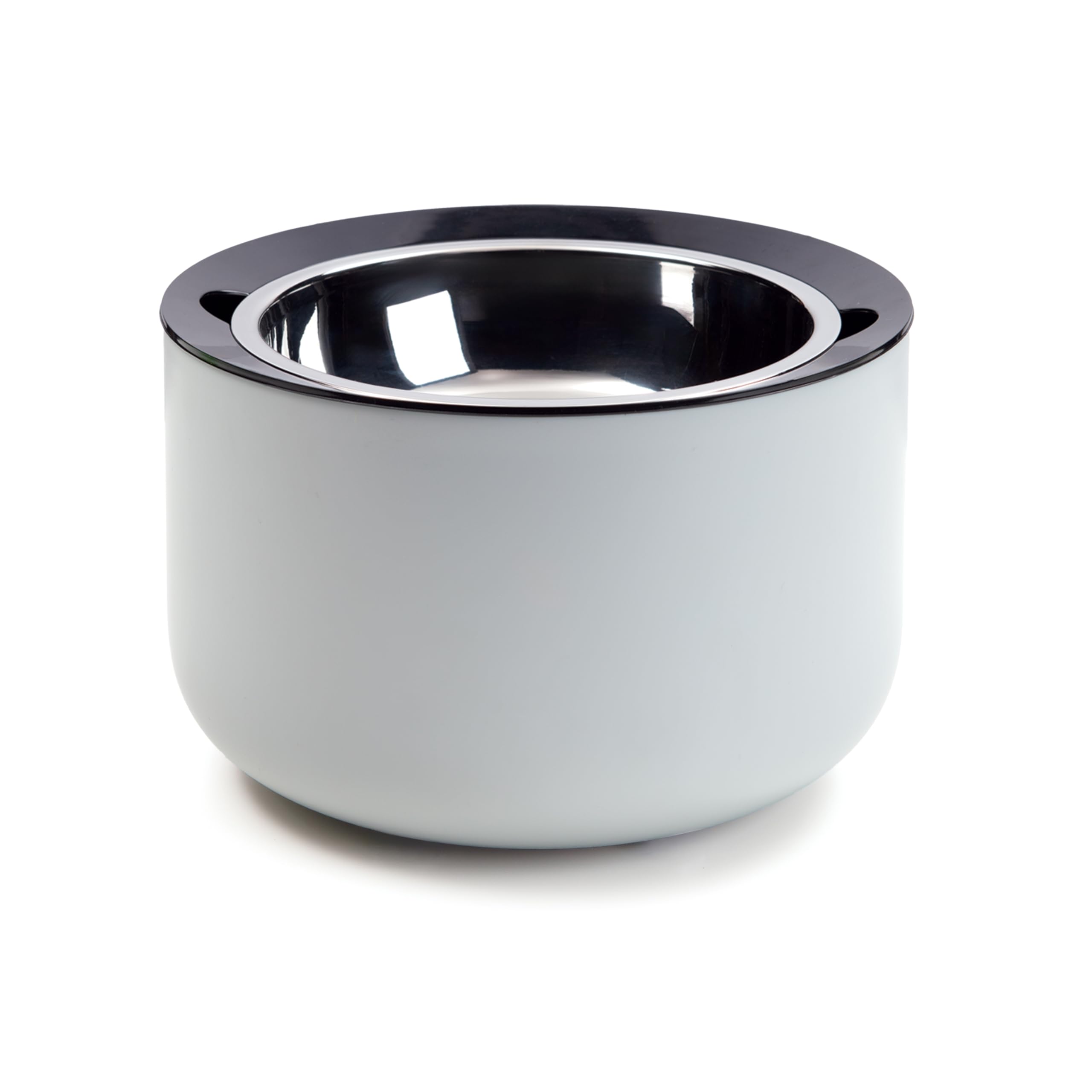 Zeus Oasis Weighted Dog Food and Water Bowl, Light Grey, Small