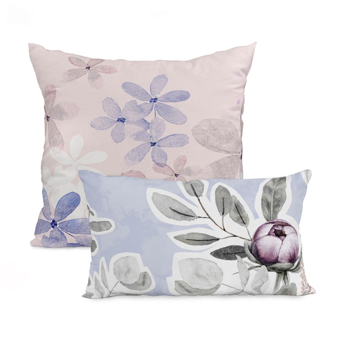 Housses de coussin Delicate Bouquet multicolores HappyFriday taie de traversin et oreiller salon