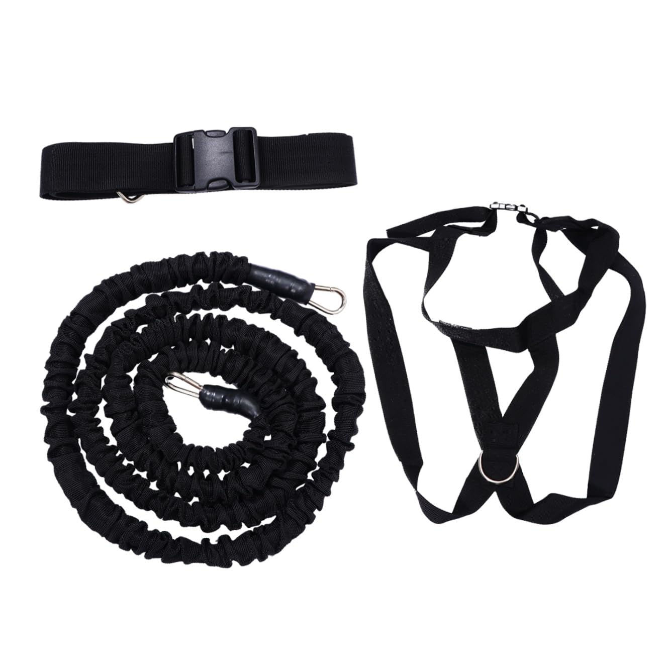 Cuerda de Entrenamiento de Yoga 1 Juego Negra de Tejido para Fitness