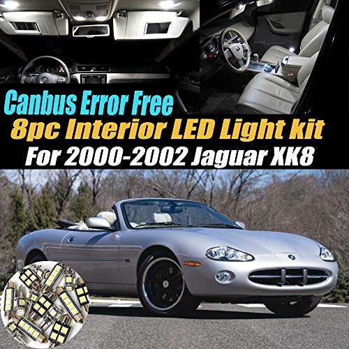 Kit de 8 luces LED interiores super blancas 6000K para Jaguar XK8 miniatura 1