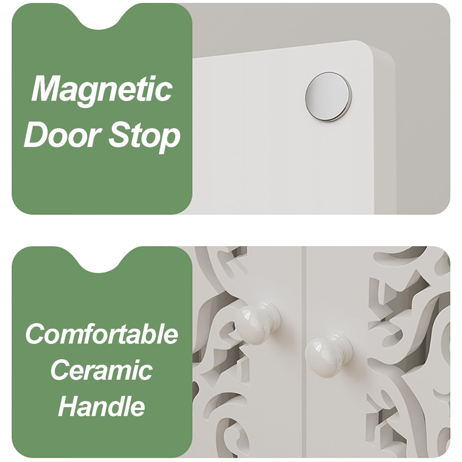 Cubre Radiadores Blanco Moderna Cubreradiador para el Hogar con Estante Superior para el Panel de Acceso del Colector de Calefacción por Suelo Radiante con Diseño Hueco(90x100x15cm/35x39x6in)