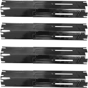 Replacement Heavy Duty Adjustable Heat Plate Shield/Flavorizer Bar/Burner Cover/Flame Tamer for Gas Grill, Extends from 14" up to 21.5" L, 4 Pack