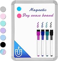 VUSIGN Small Dry Erase Whiteboard 8.5x11 Inch Magnetic Mini White Board for Kids, Students, Fridge, Locker - Easy Erase, Includes Markers & Magnets
