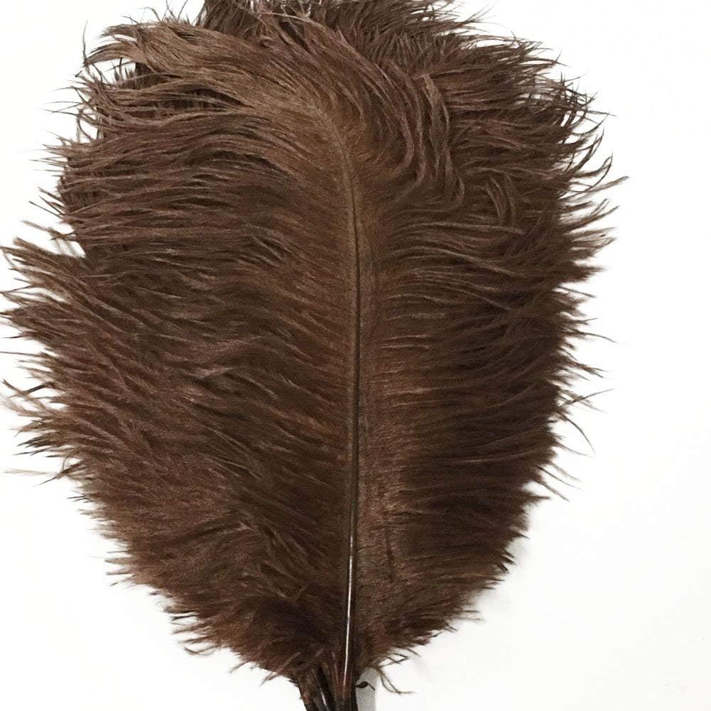 AABABUY Pack of 10,Naturl Ostrich Feathers 18-20inch (45-50cm) Plumes Wedding,Clothing,Party,Table Decoration,DIY (Golden)